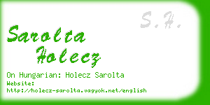 sarolta holecz business card